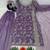 Purple silk blend embroidered palazzo set