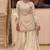 Off-white faux georgette embroidered palazzo set