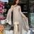 Champagne silk blend embroidered palazzo set