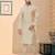 Golden silk kurta pajama set with thread work