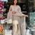 Champagne silk blend embroidered palazzo set