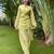 Lime cotton poly embroidered farshi salwar set