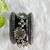  handcrafted black & silver mirror ghungroo statement bangle (set of 6)