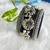  handcrafted black & silver mirror ghungroo statement bangle (set of 6)
