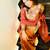 Peach silk blend embroidered sharara set