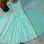 Turquoise faux georgette embroidered palazzo set