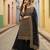 Black georgette embroidered palazzo set