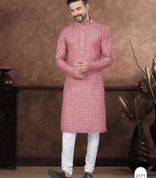 Maroon & multicolor digital printed full embroidery chikankari thread work kurta pajama set