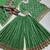 Green silk blend embroidered palazzo set