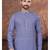 Blue & multicolor digital printed full embroidery chikankari thread work kurta pajama set