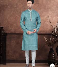 Firozi digital printed jackard thread work kurta pajama set