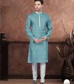 Firozi digital printed jackard thread work kurta pajama set