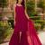 Maroon georgette embroidered