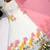 White faux georgette embroidered flared gown set