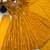 Dark-yellow faux georgette embroidered flared gown set