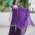 Purple silk blend embroidered sharara set