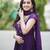 Purple silk blend embroidered sharara set