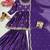 Purple silk blend embroidered sharara set