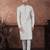 Off white digital printed full embroidery chikankari thread work kurta pajama set