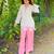 Off-white silk blend embroidered farshi salwar set