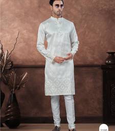 Offwhite daaman work, star and thred computer amrodery work kurta pajama set