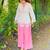 Off-white silk blend embroidered farshi salwar set