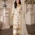 White faux georgette embroidered palazzo set