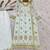White faux georgette embroidered palazzo set