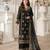 Black faux georgette embroidered palazzo set