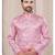 Pink daaman work, star and thred computer amrodery work kurta pajama set