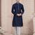 Nevy blue thred work silk kurta pajama set