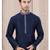 Nevy blue thred work silk kurta pajama set