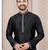 Black thred work silk kurta pajama set