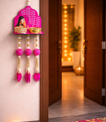 decorative jharokha tealight hanging for home decor  handmad hanging for decor (set of 1)