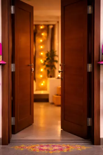 decorative jharokha tealight hanging for home decor  handmad hanging for decor (set of 1)