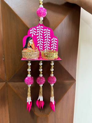 decorative jharokha tealight hanging for home decor  handmad hanging for decor (set of 1) 3