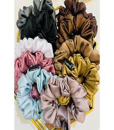 Satin scrunchies pack of 5 random shades  - navratri