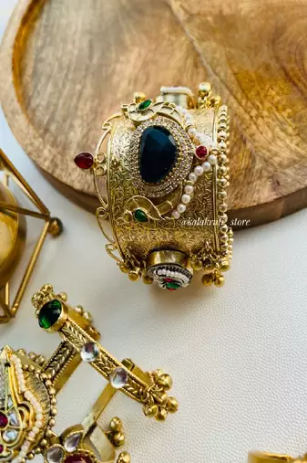 Royal blue heritage kada  - navratri
