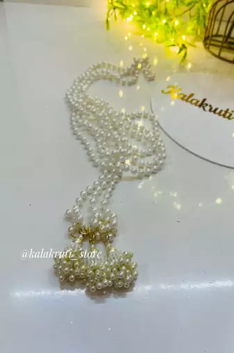 Minimal pearl paranda  - navratri