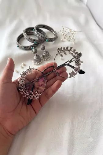 Leafy oxidized sunglasses  - navratri