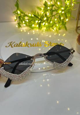Bling silver rhinestone glare  - navratri 1