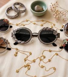 Vintage silver statement oxidized sunglass