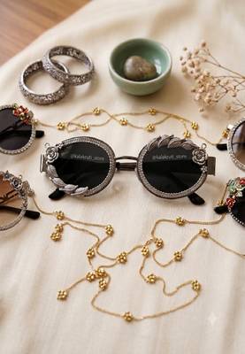 Vintage silver statement oxidized sunglass 2