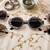 Vintage silver statement oxidized sunglass