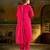 PINK EMBRODEIRY WORK WITH SILK BLEND FABRIC KURTI PANT DUPATTA SET