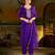 PURPLE EMBRODEIRY WORK WITH SILK BLEND FABRIC KURTI PANT DUPATTA SET