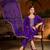PURPLE EMBRODEIRY WORK WITH SILK BLEND FABRIC KURTI PANT DUPATTA SET