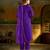 PURPLE EMBRODEIRY WORK WITH SILK BLEND FABRIC KURTI PANT DUPATTA SET
