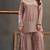 Mauve embroidered viscose free size stitched palazzo style salwar suit