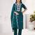 RAMA GREEN EMBRODEIRY WORK DESIGN WITH ROMAN SILK FABRIC KURTI PANT DUPATTA SET
